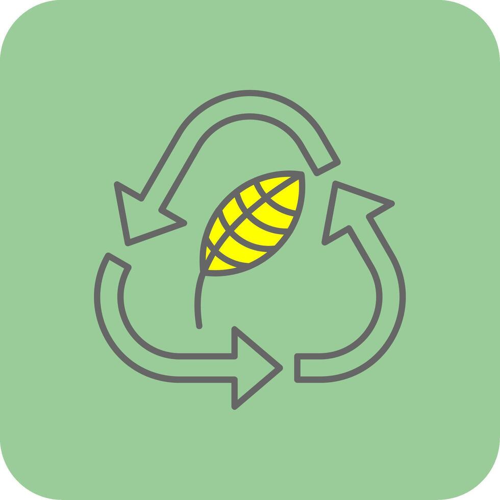 Ecology Filled Yellow Icon vector