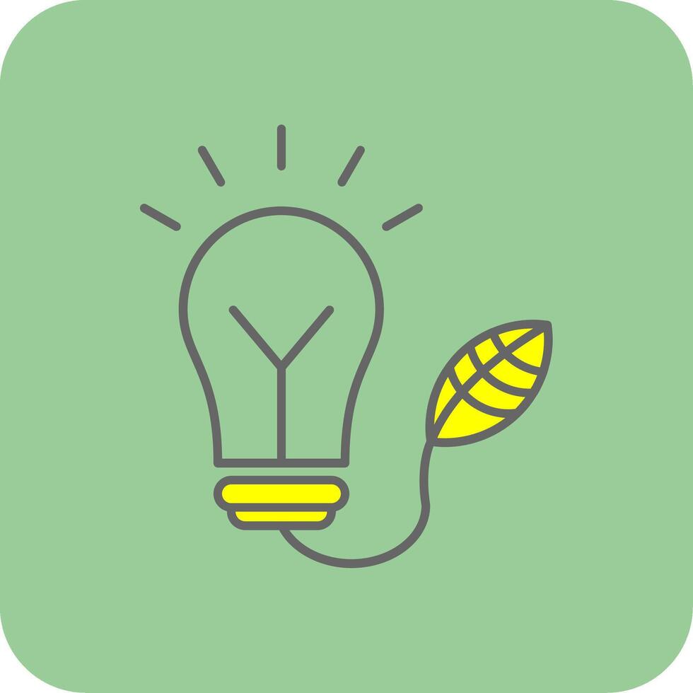 Eco Light Filled Yellow Icon vector