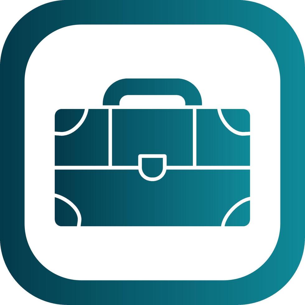 Suitcase Glyph Gradient Round Corner Icon vector