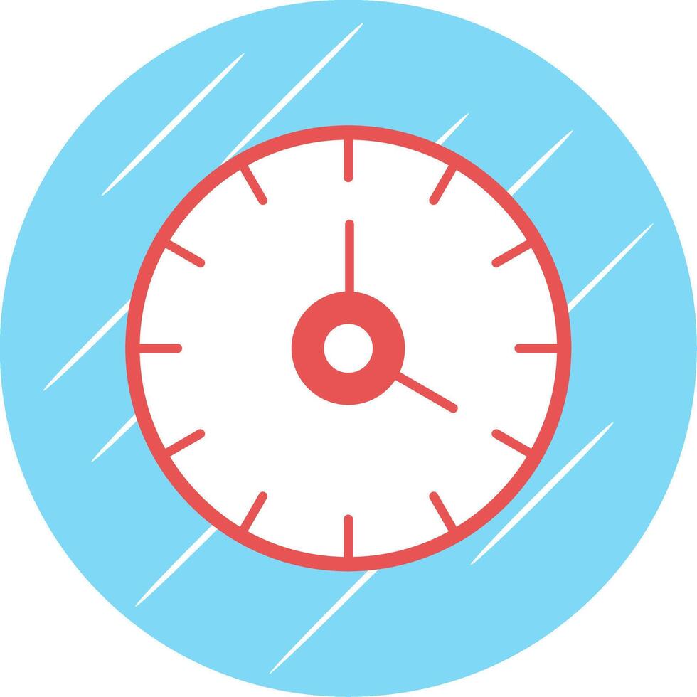 Clock Flat Blue Circle Icon vector