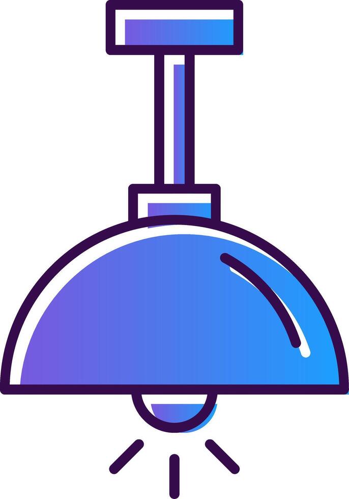 Chandelier Gradient Filled Icon vector