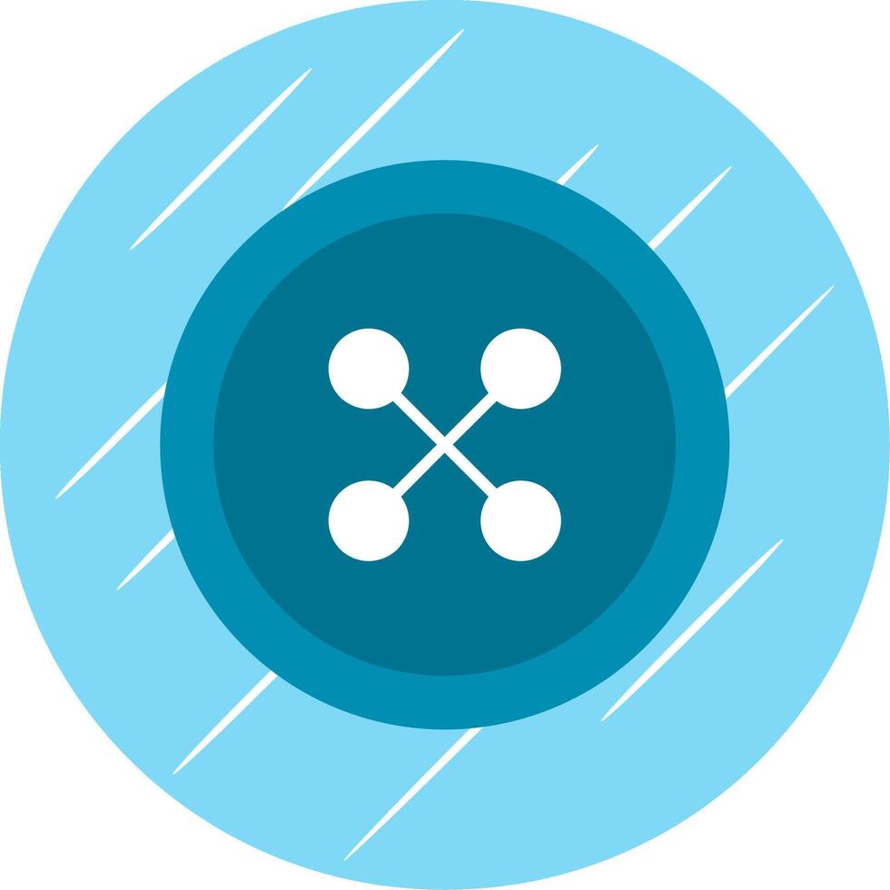 Cloth Button Flat Blue Circle Icon vector