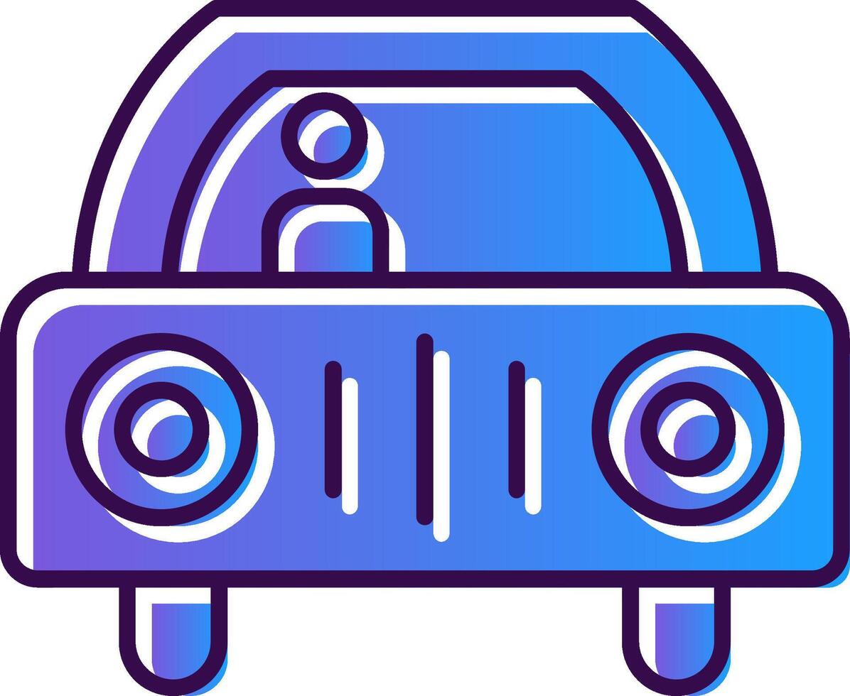 Car Gradient Filled Icon vector