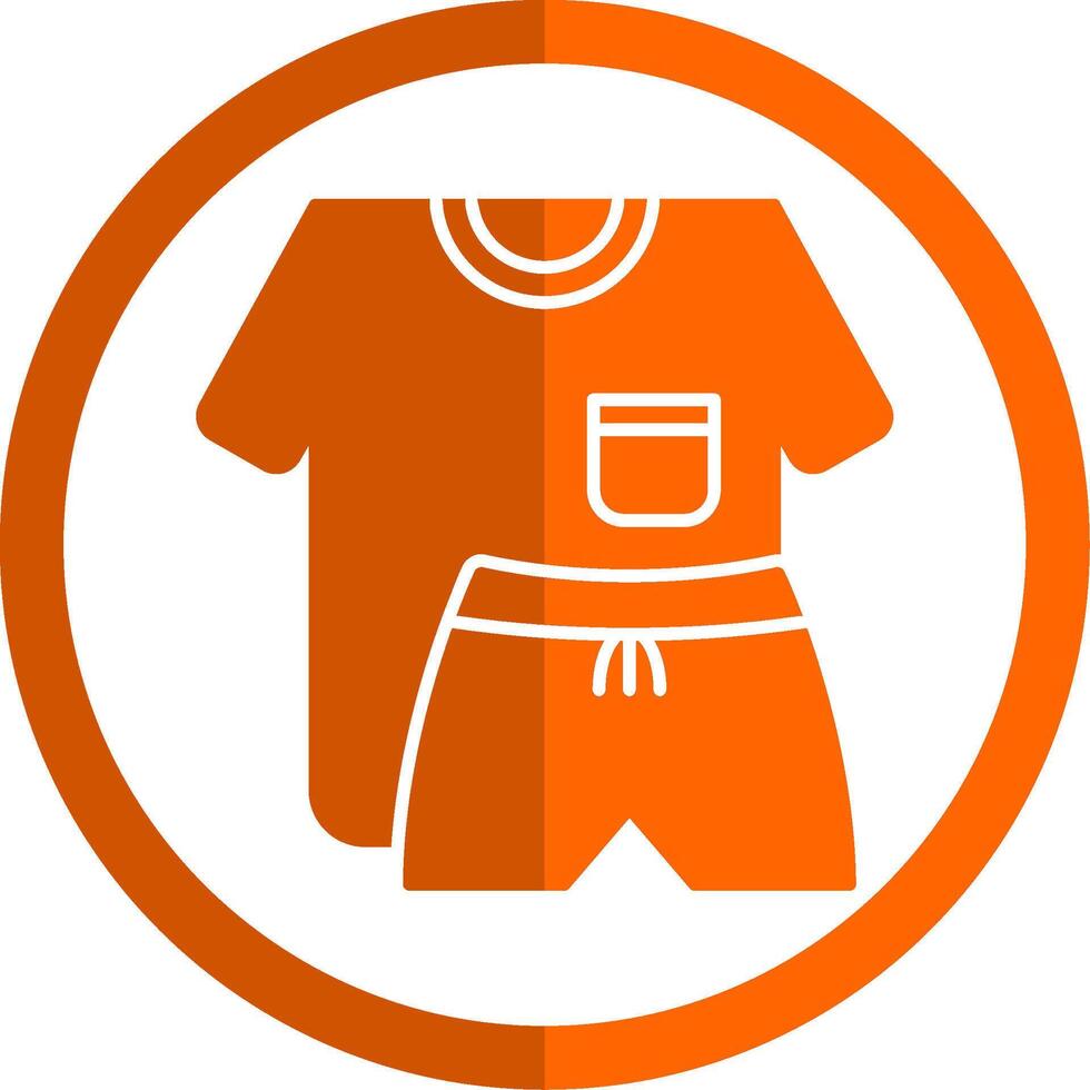 deporte vestir glifo naranja circulo icono vector