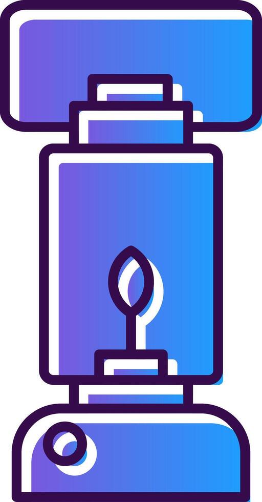 Oil Lamp Gradient Filled Icon vector