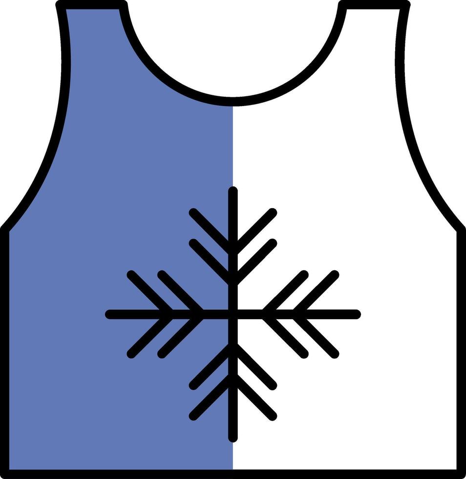 Tanktop Filled Half Cut Icon vector