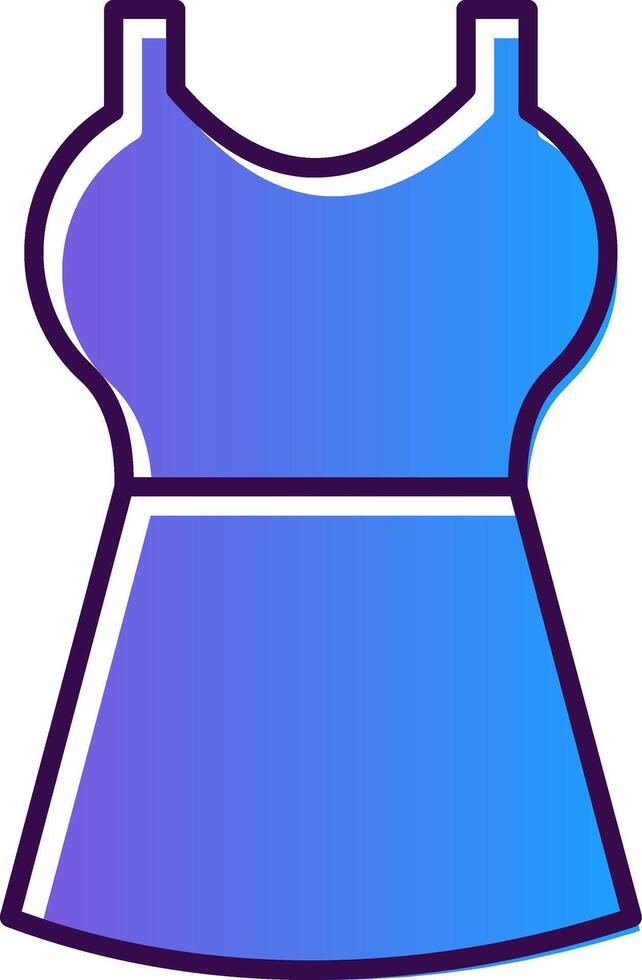 Dress Gradient Filled Icon vector