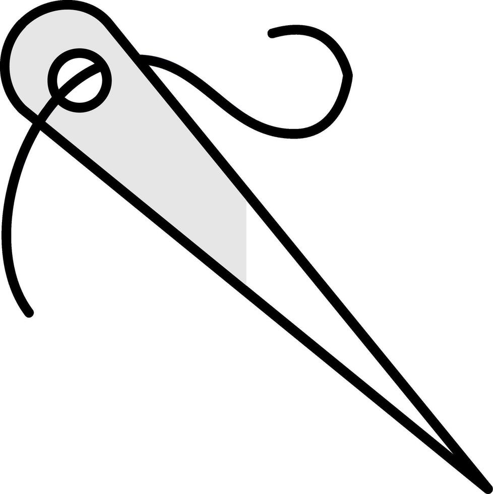 Needle Filled Half Cut Icon vector