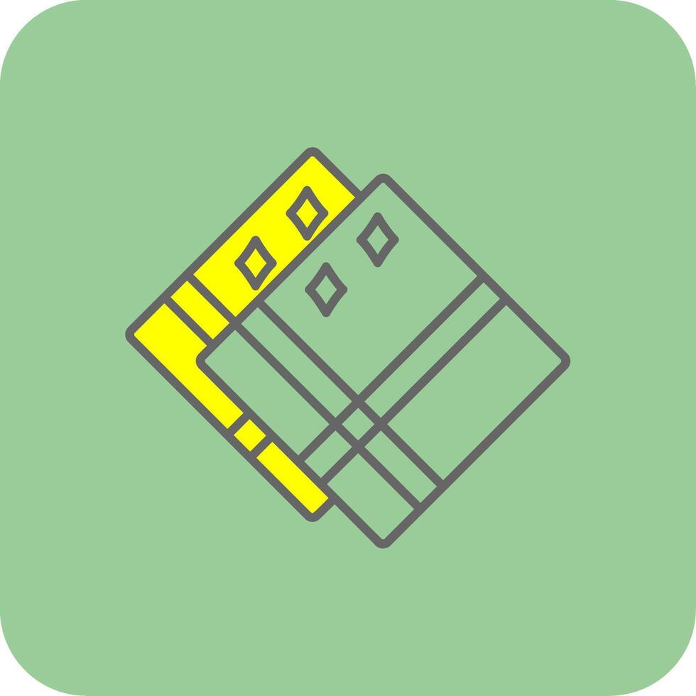 Handkerchief Filled Yellow Icon vector