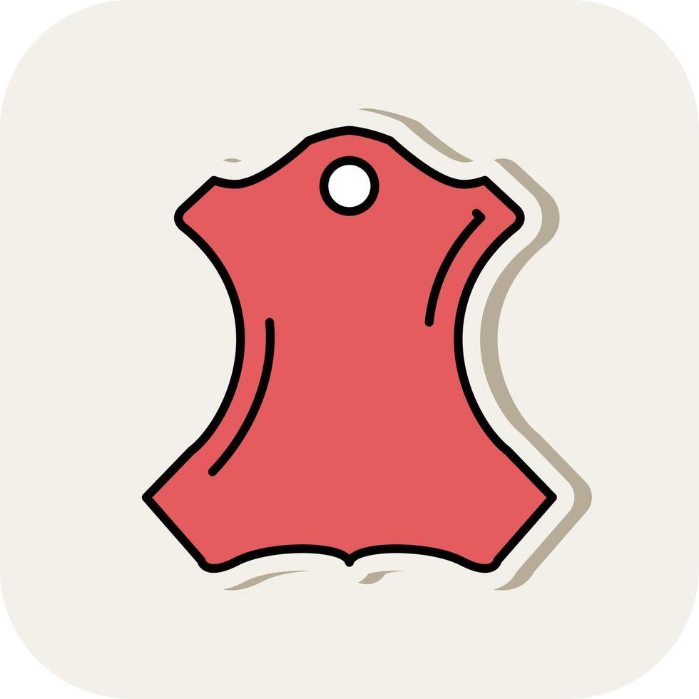 Leather Line Filled White Shadow Icon vector