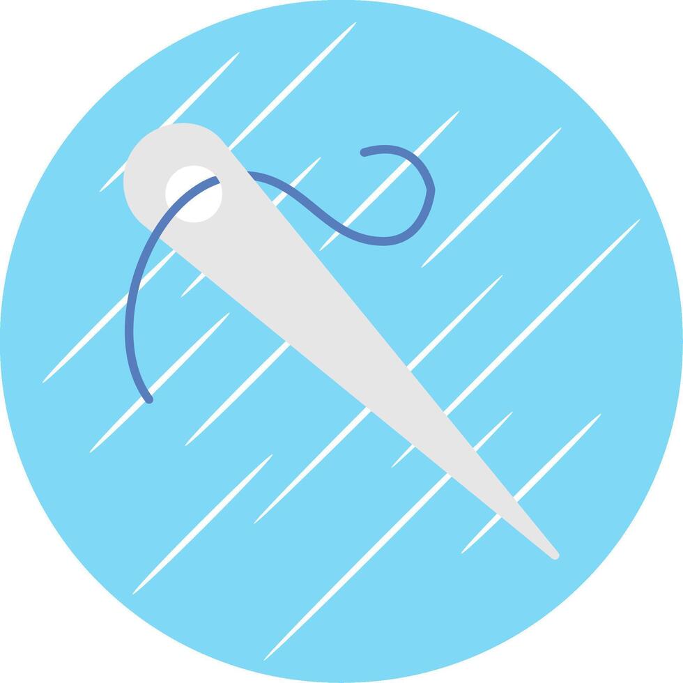 Needle Flat Blue Circle Icon vector
