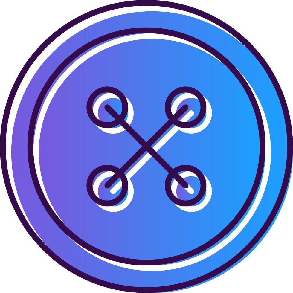 Cloth Button Gradient Filled Icon vector