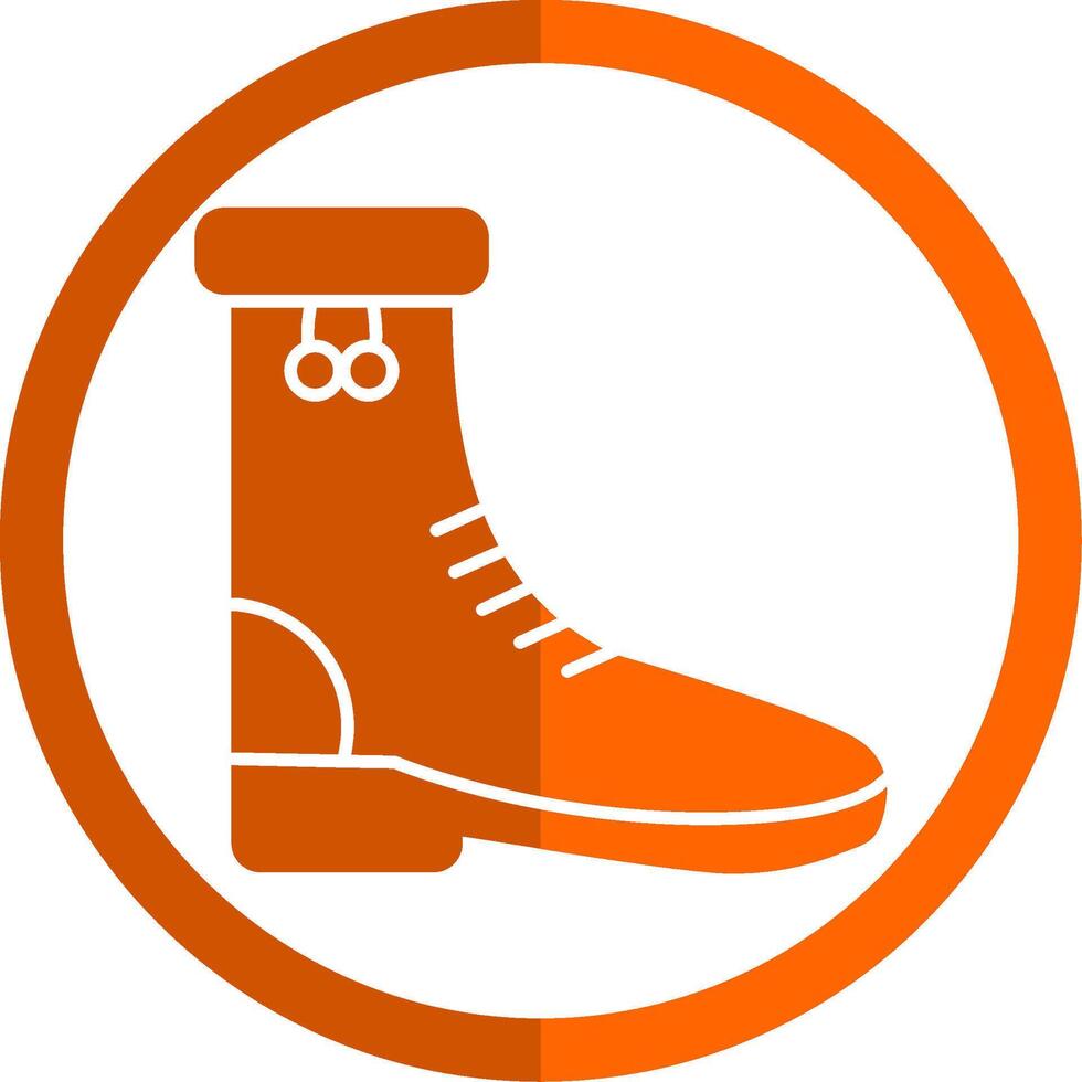 lluvia botas glifo naranja circulo icono vector