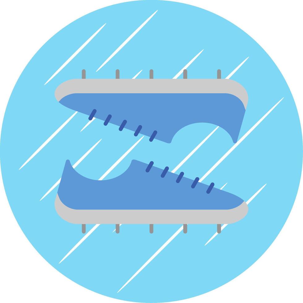 Soccer Boots Flat Blue Circle Icon vector