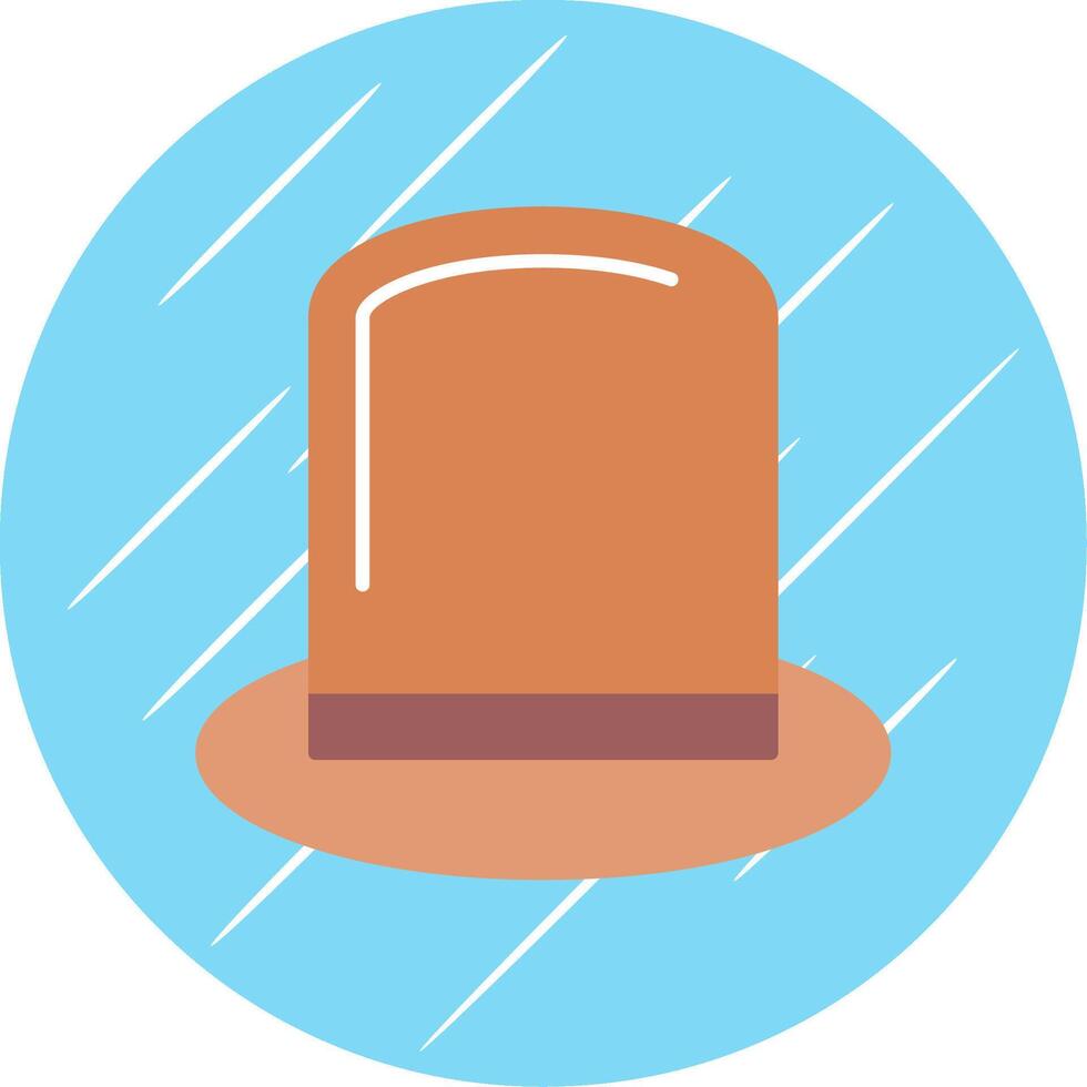 Top Hat Flat Blue Circle Icon vector