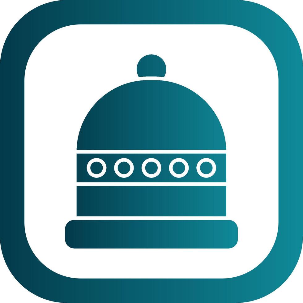 Beanie Glyph Gradient Round Corner Icon vector