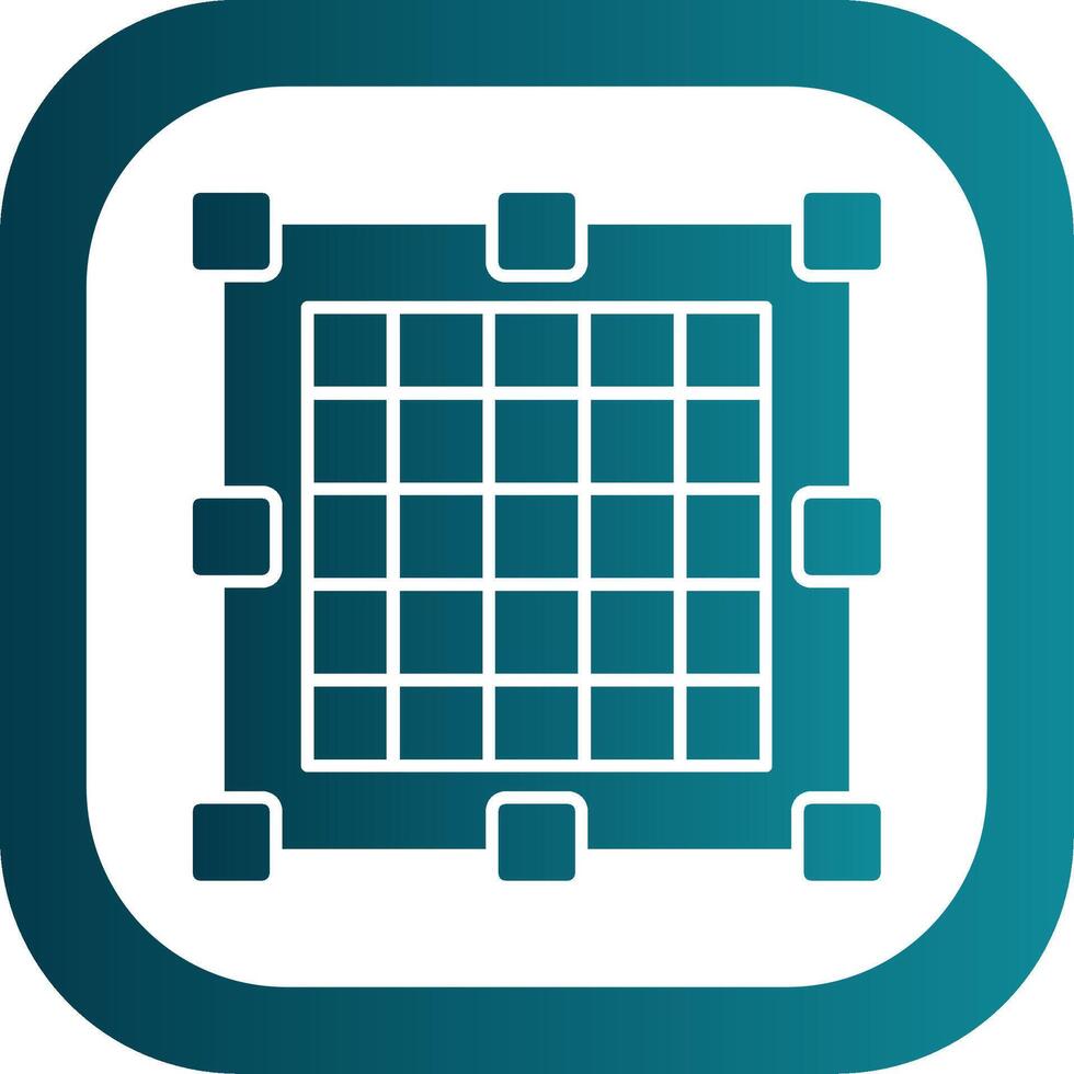 Grid Glyph Gradient Round Corner Icon vector