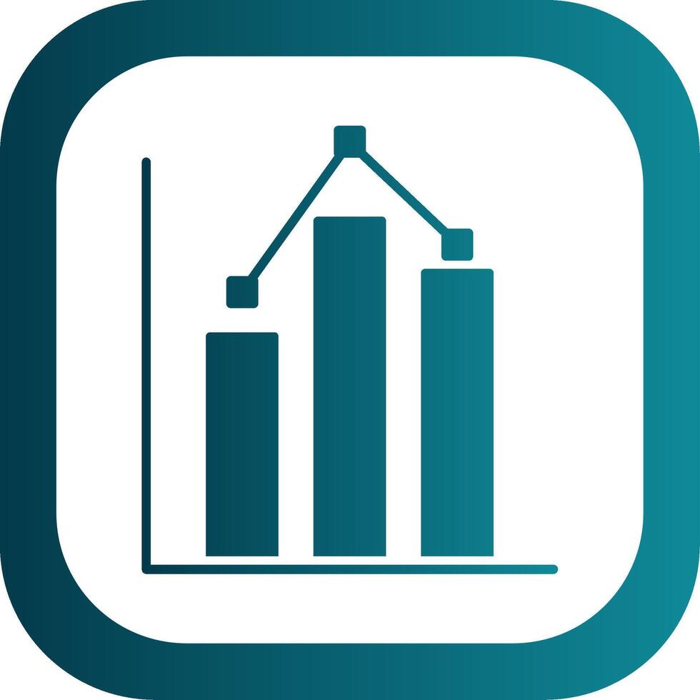 Statistics Glyph Gradient Round Corner Icon vector