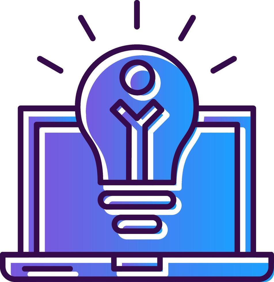 Idea Gradient Filled Icon vector