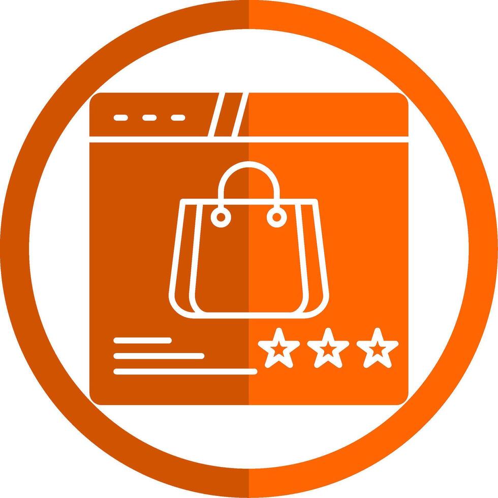 Shop Glyph Orange Circle Icon vector