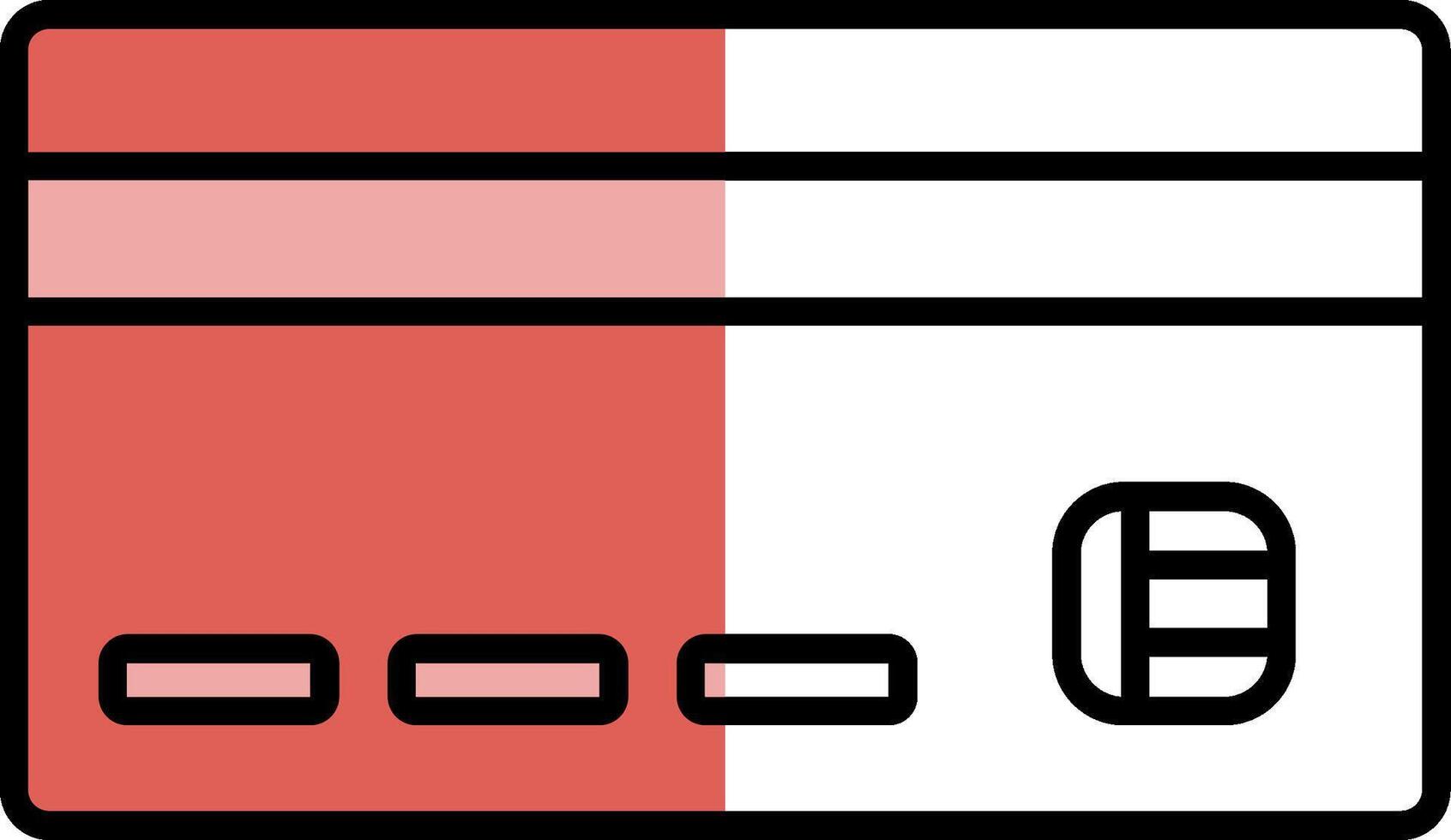 Credit Card Filled Half Cut Icon vector