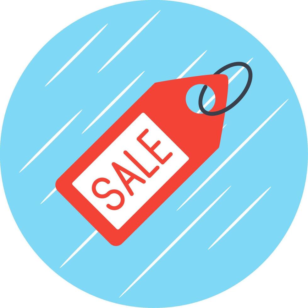 Sale Flat Blue Circle Icon vector