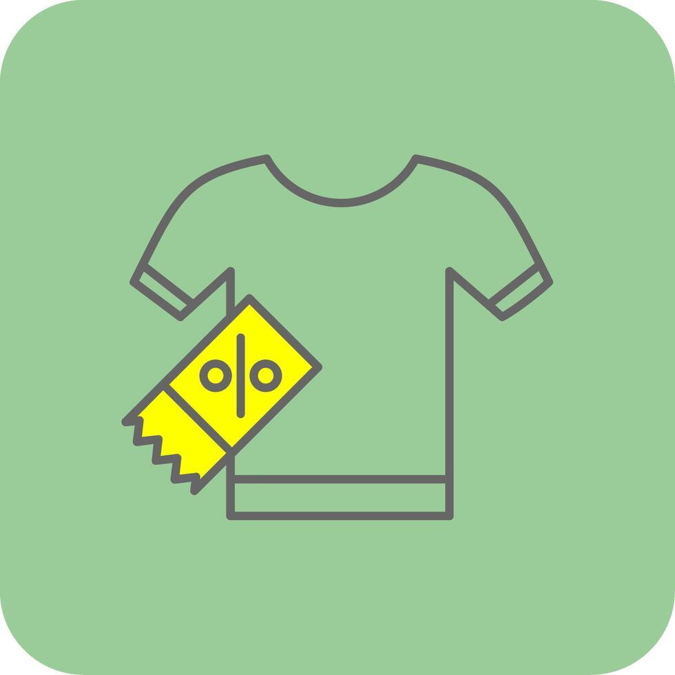 Shirt Filled Yellow Icon vector