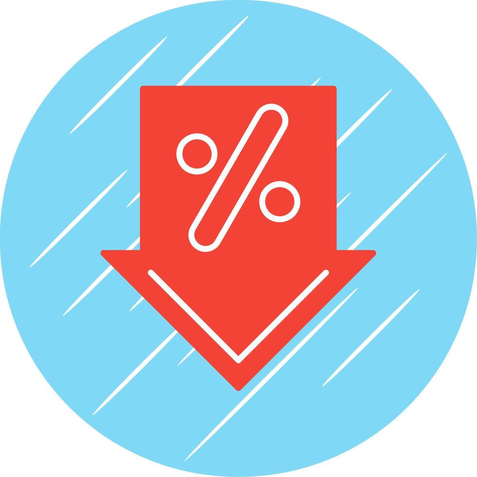 Discount Flat Blue Circle Icon vector