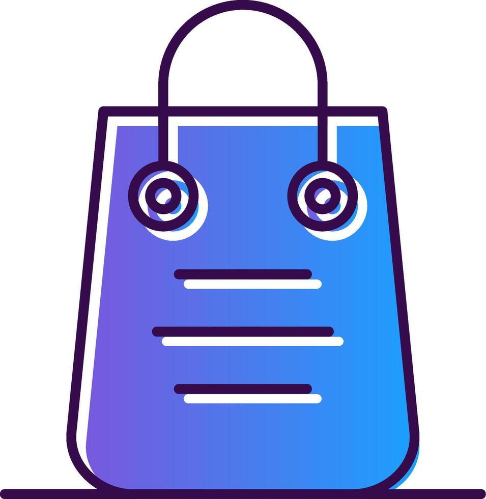 Shopping Bag Gradient Filled Icon vector