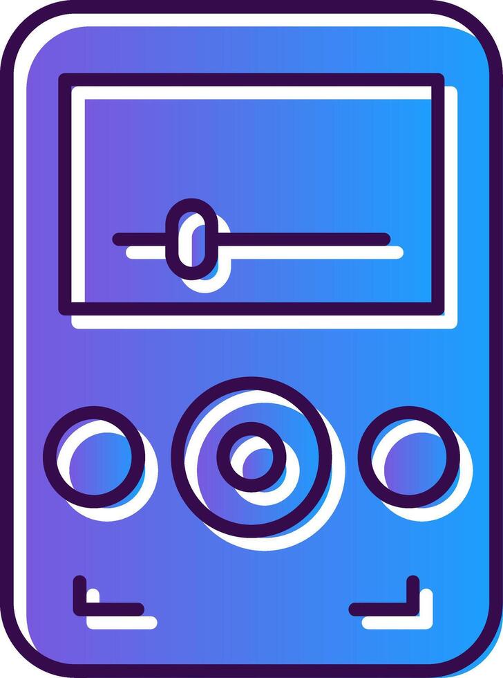 Audio Player Gradient Filled Icon vector