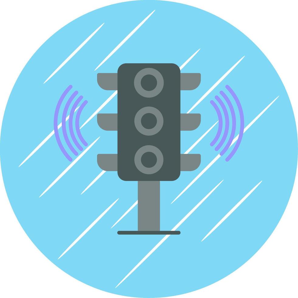 tráfico señal plano azul circulo icono vector