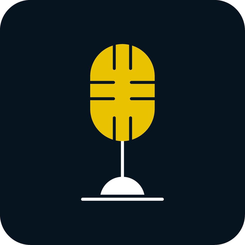 Microphone Glyph Two Color Icon vector