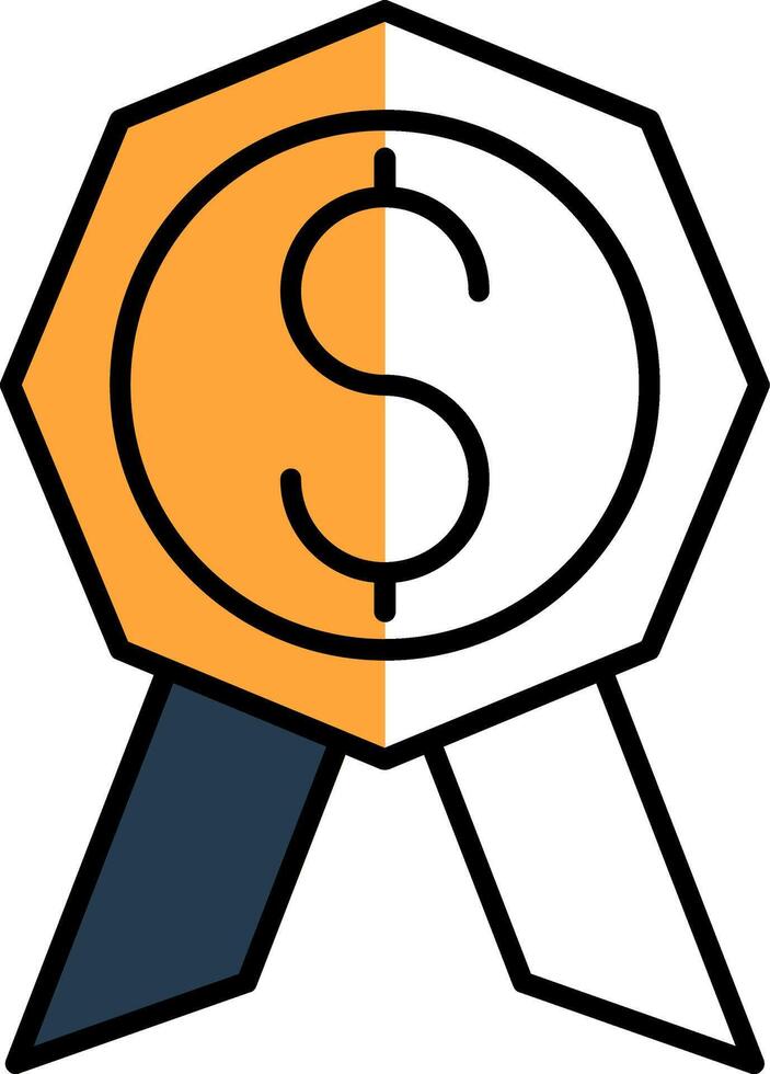 Best Price Filled Half Cut Icon vector