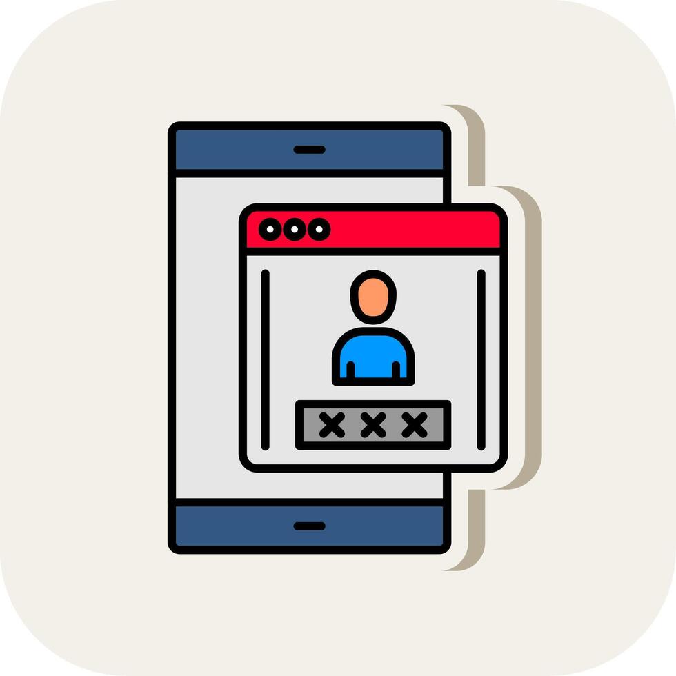 Booking App Line Filled White Shadow Icon vector