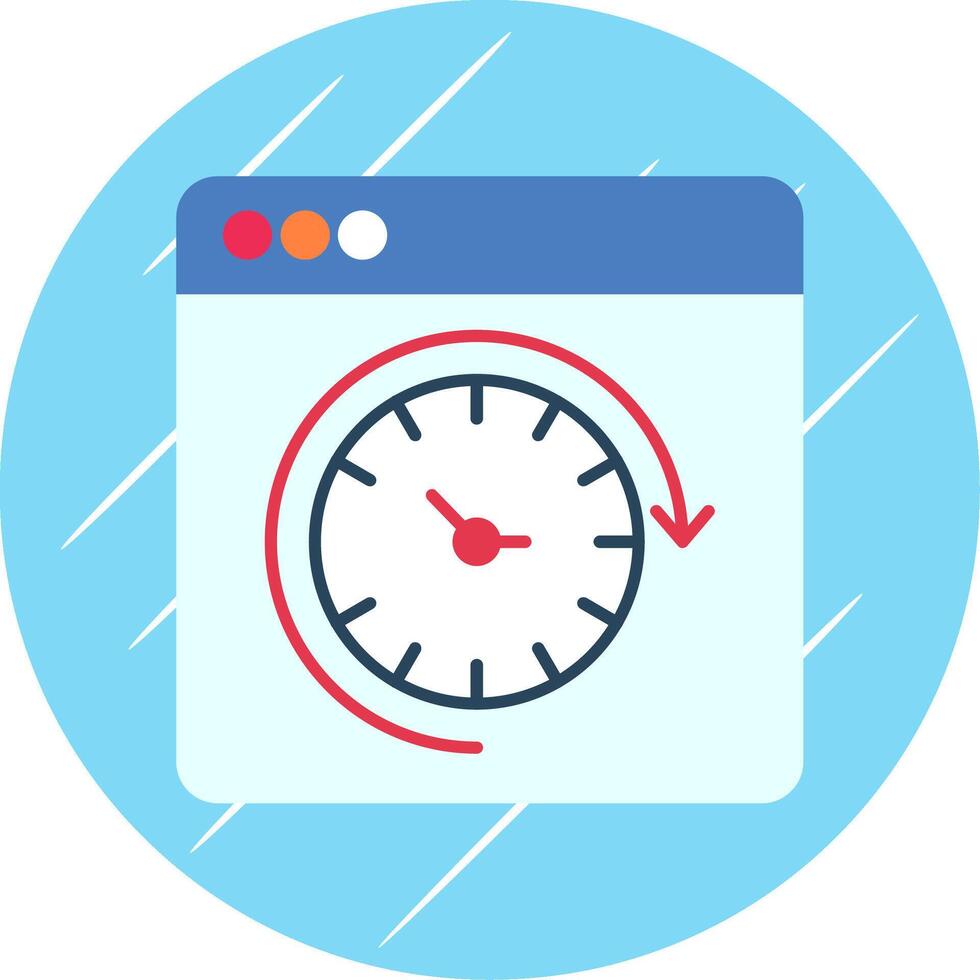 Routine Flat Blue Circle Icon vector