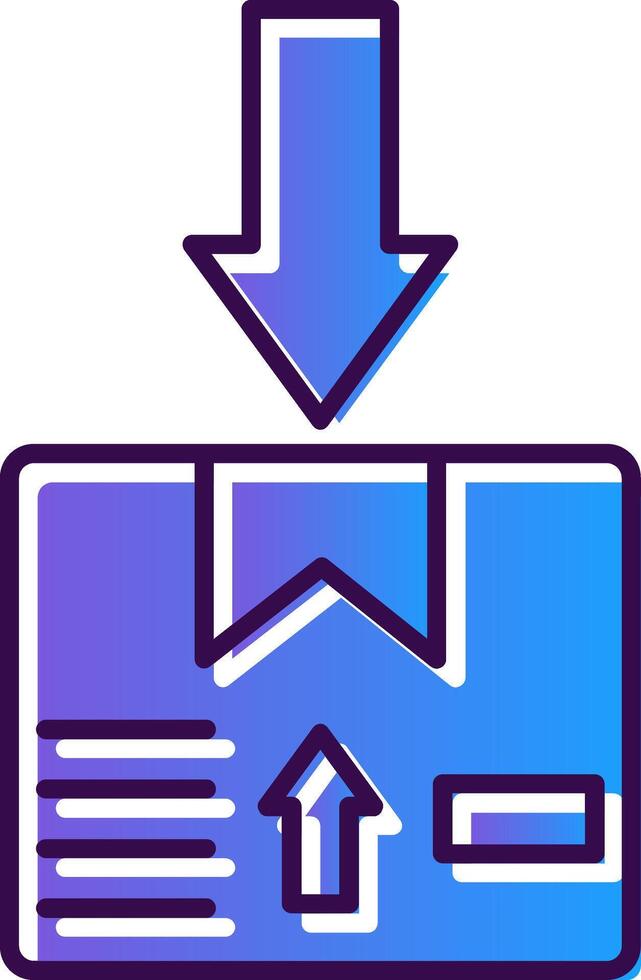 Package Gradient Filled Icon vector