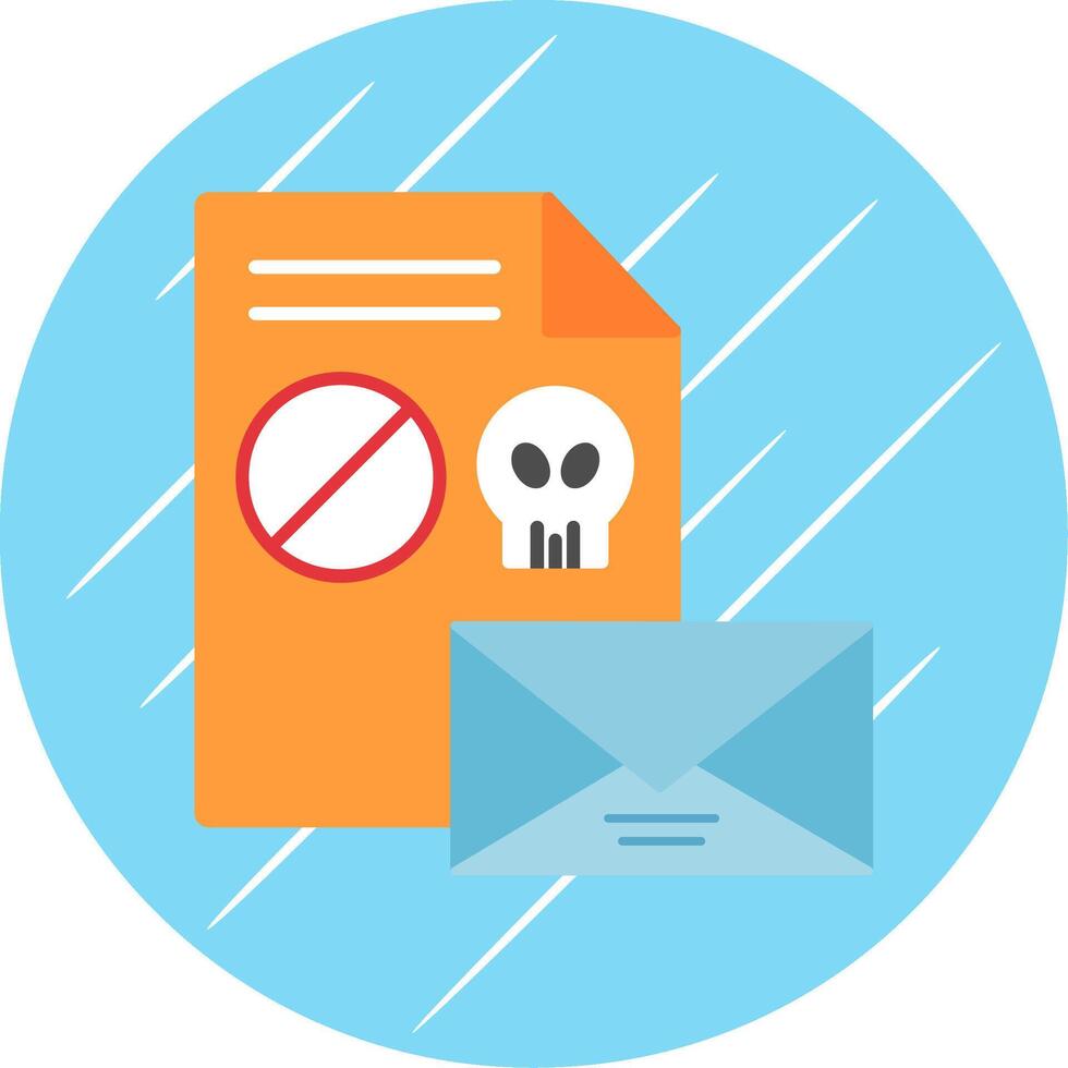Spam Flat Blue Circle Icon vector
