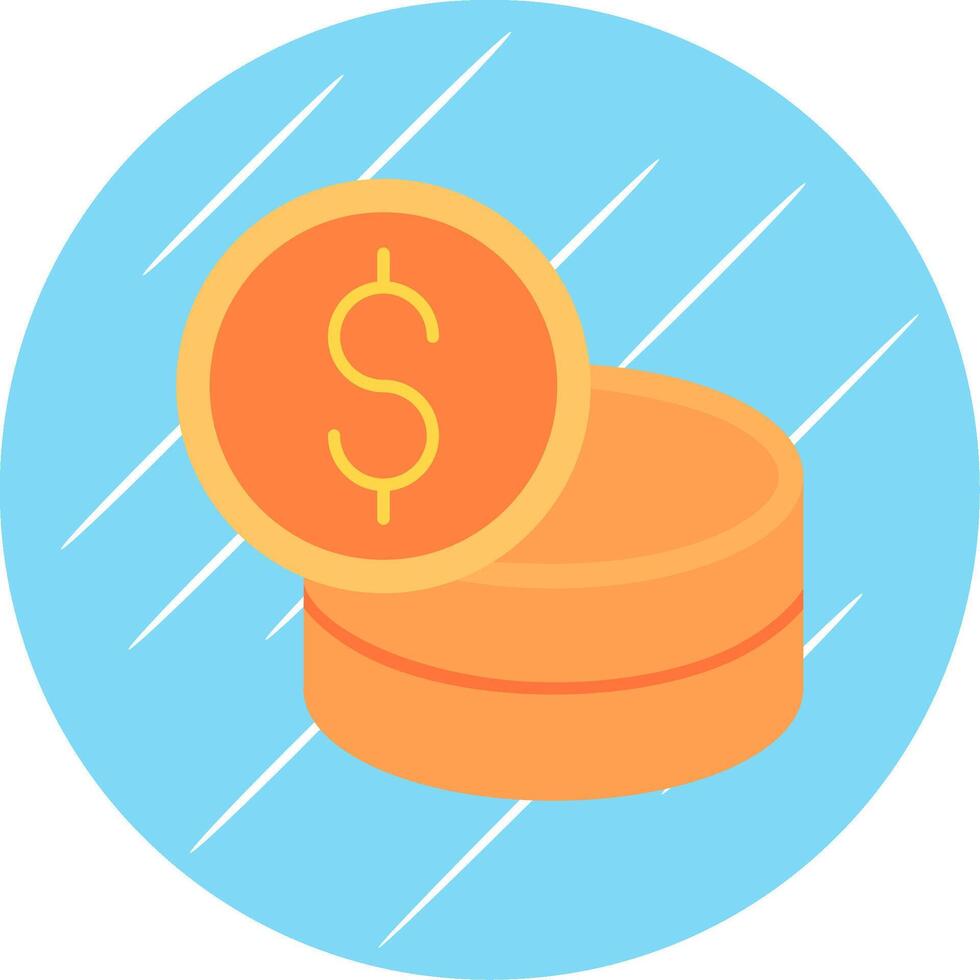Costs Flat Blue Circle Icon vector