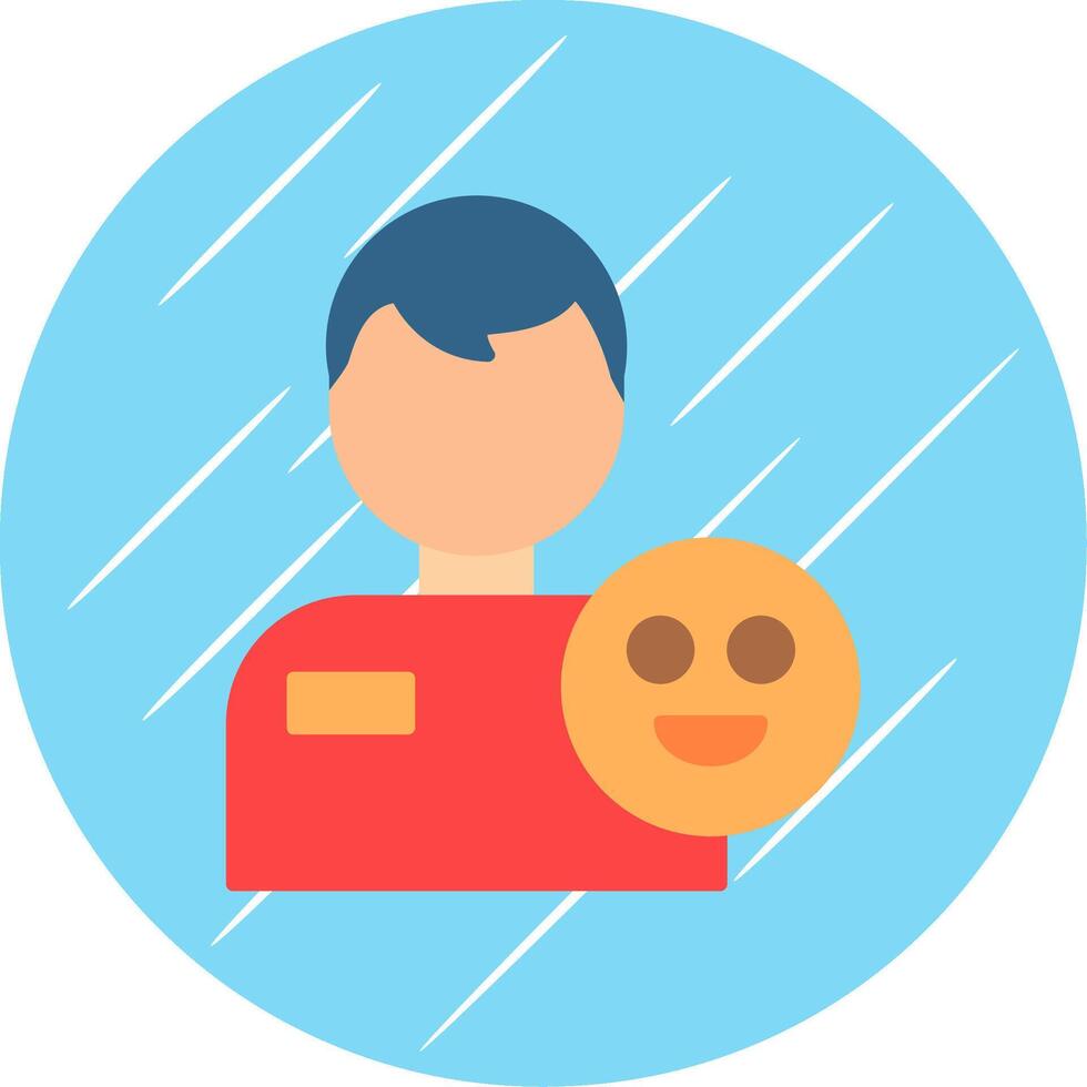 Patient Flat Blue Circle Icon vector