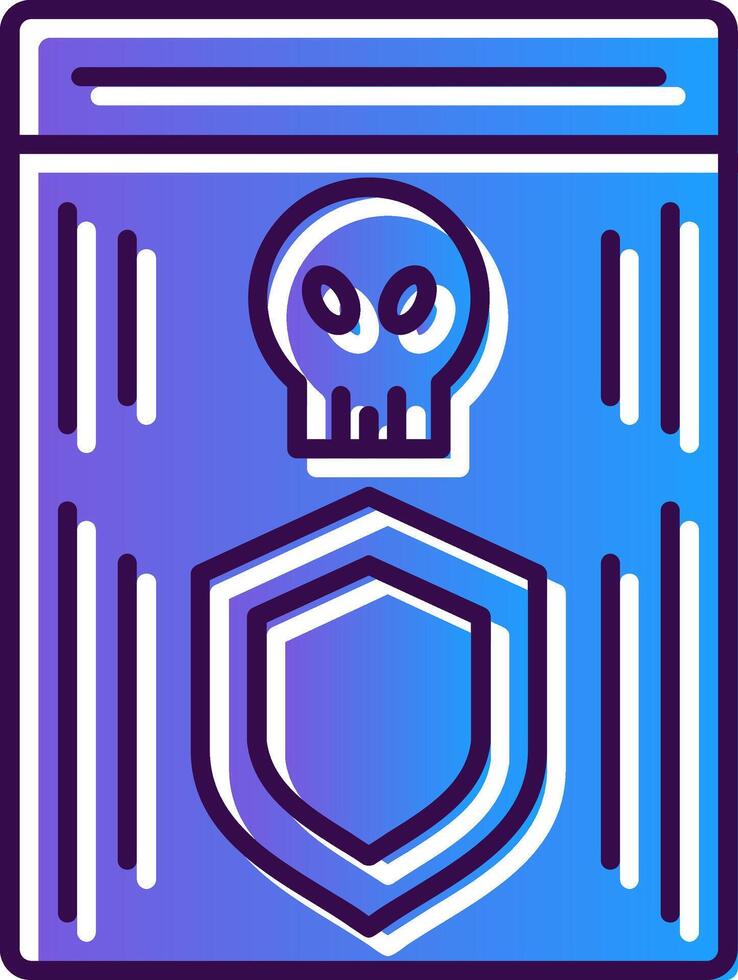 Shield Gradient Filled Icon vector
