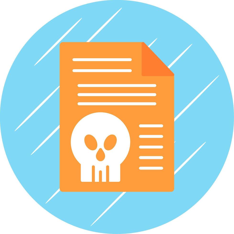 Document Flat Blue Circle Icon vector