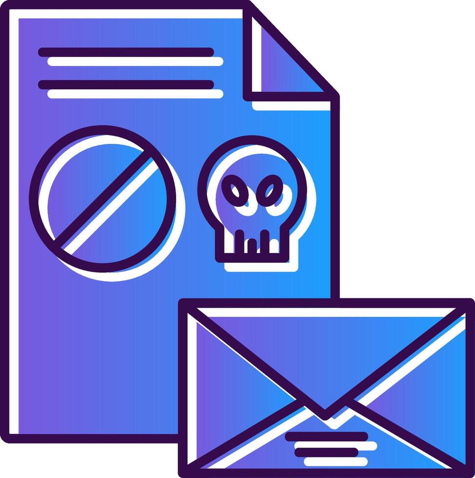 Spam Gradient Filled Icon vector