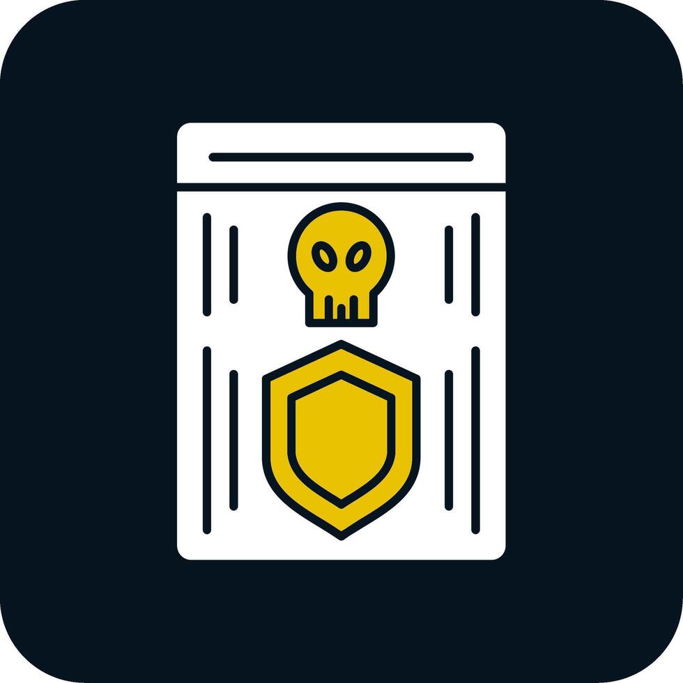 Shield Glyph Two Color Icon vector