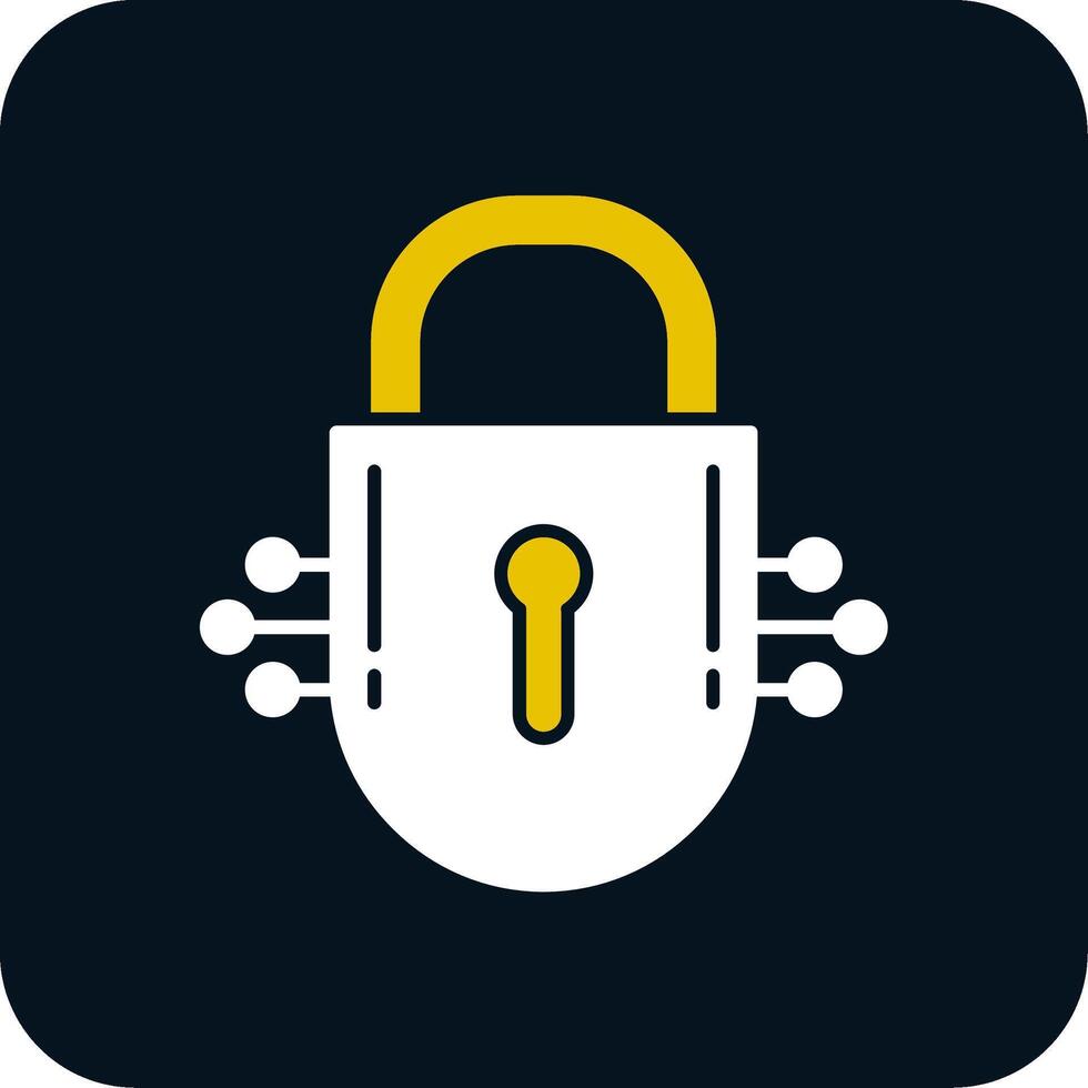 Lock Glyph Two Color Icon vector