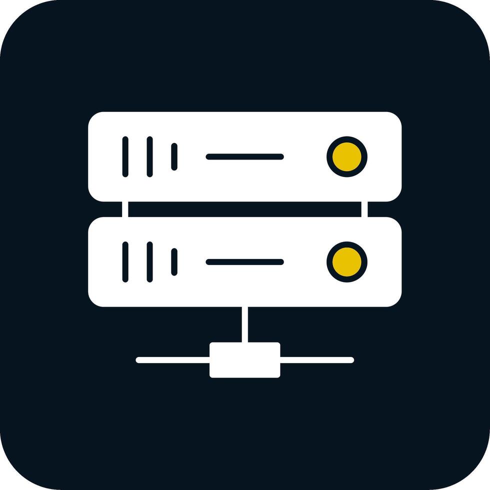 Server Glyph Two Color Icon vector