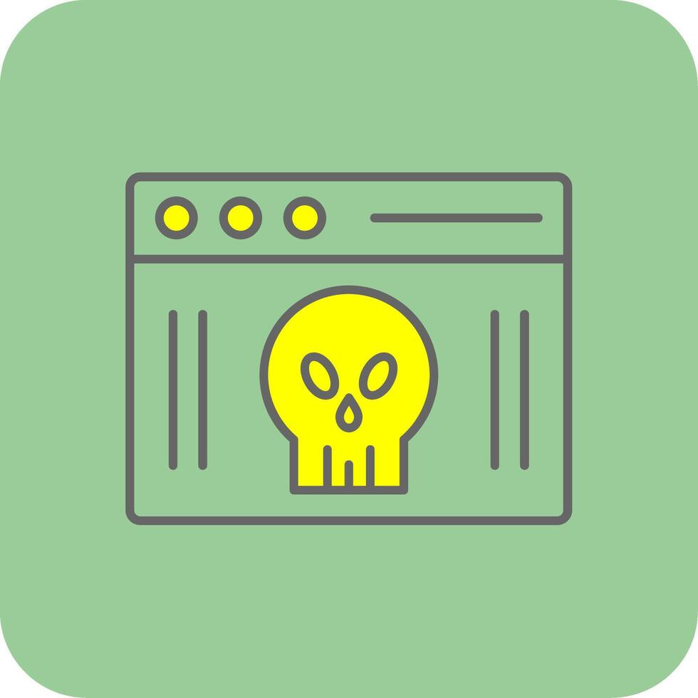 Webpage Filled Yellow Icon vector