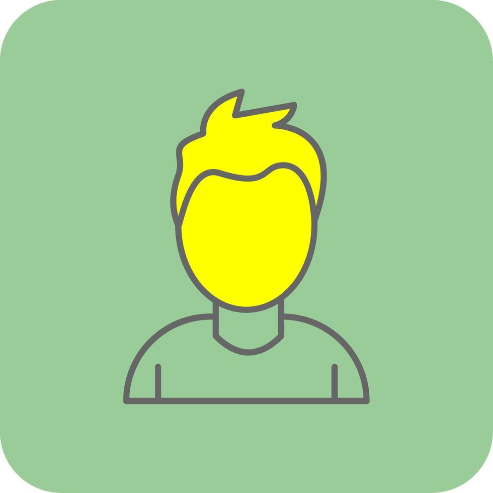 User Filled Yellow Icon vector