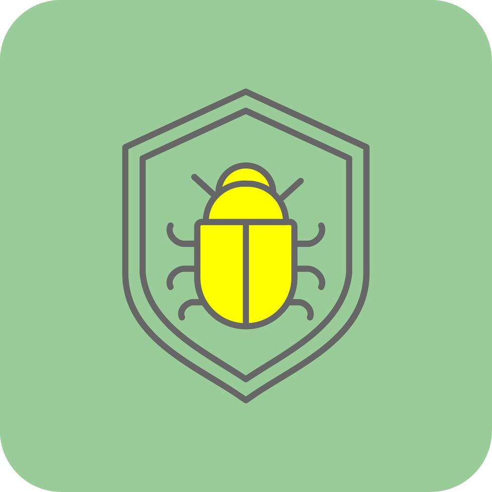 Antivirus Filled Yellow Icon vector