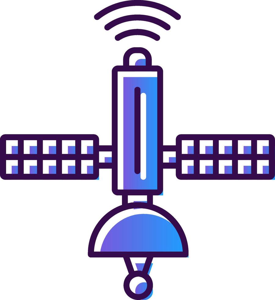 Satellite Gradient Filled Icon vector