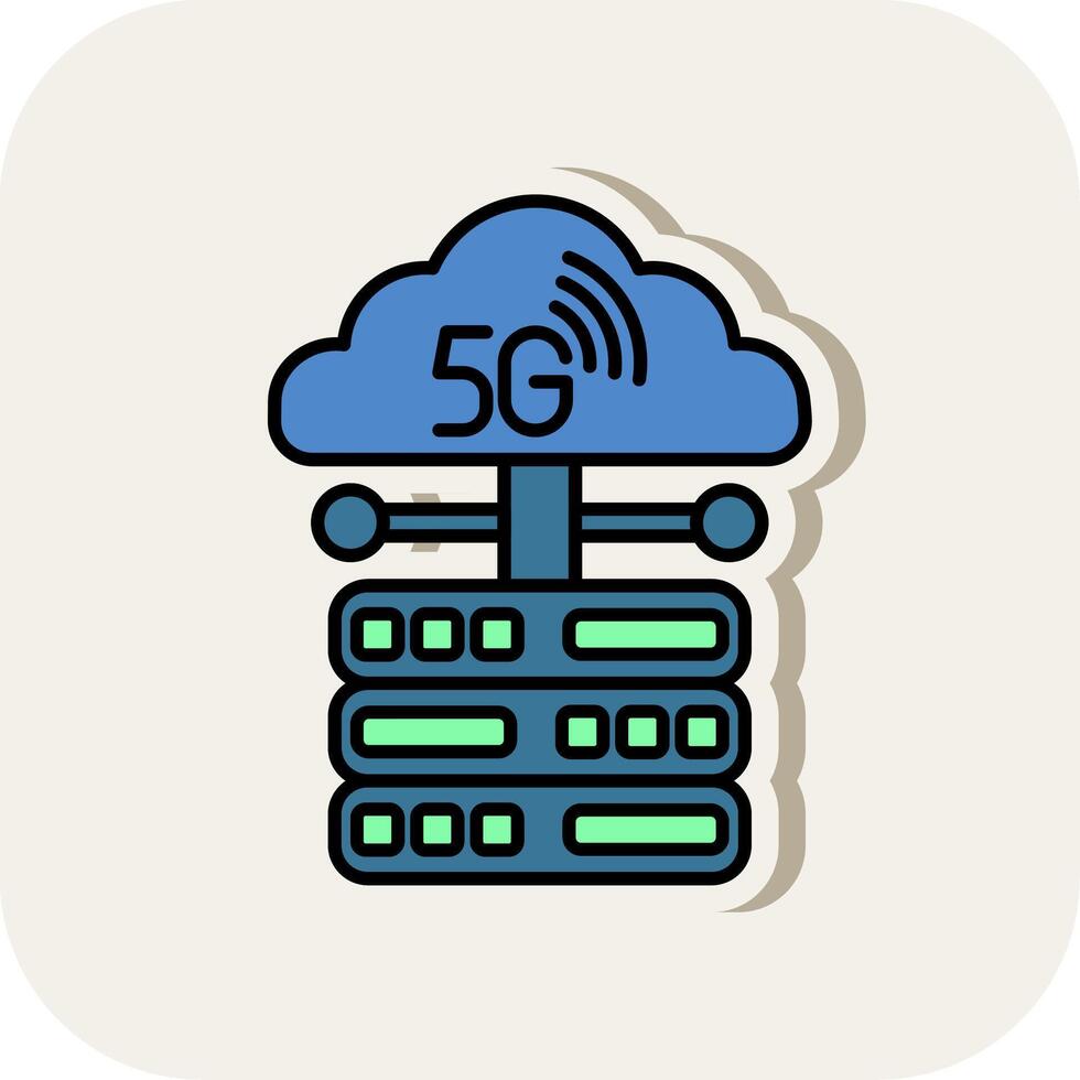 Networking Line Filled White Shadow Icon vector